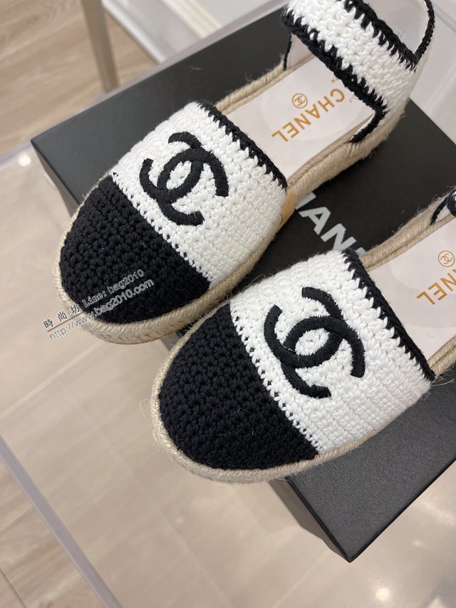 Chanel香奈兒2022春夏爆款高品質新款手工編織漁夫涼鞋 dx3006